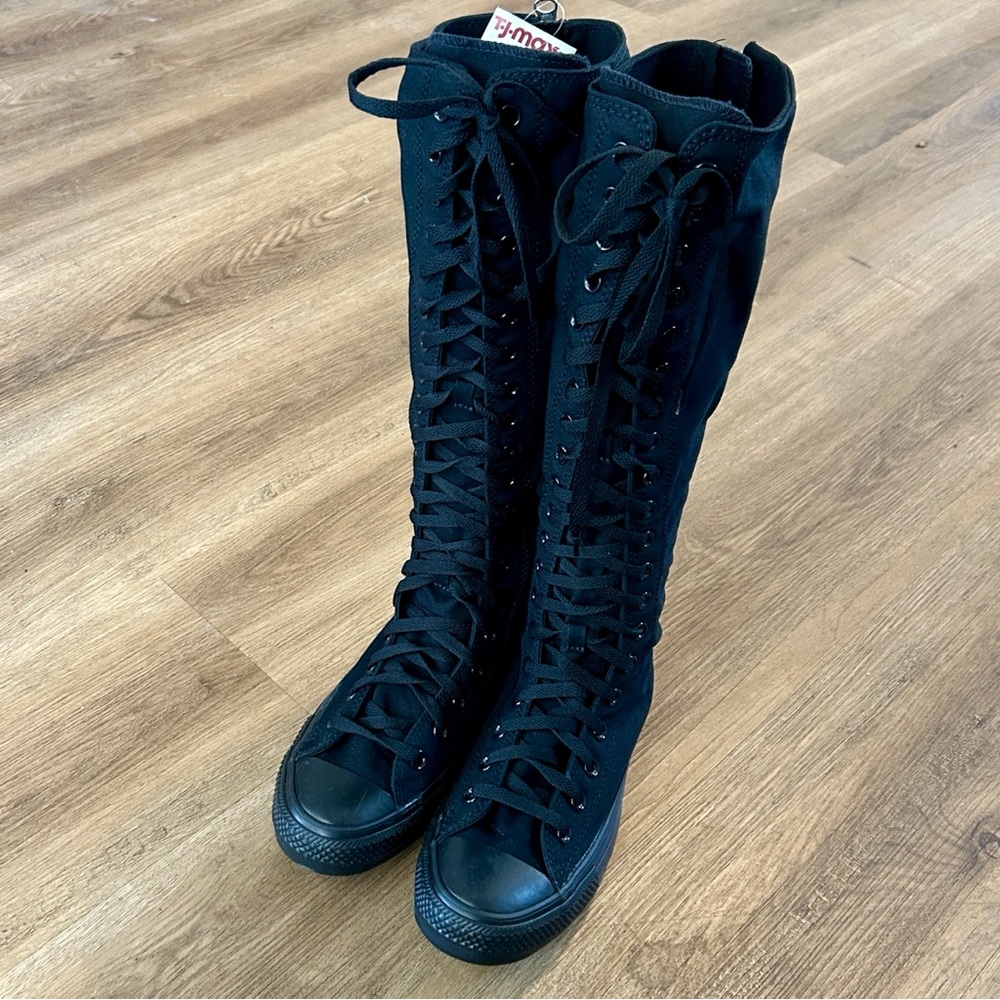 NWT Converse Chuck Taylor All Star XX-Hi knee-high sneakers. Black Size 8.5 - Picture 6 of 13